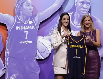 relates to Caitlin Clark taken No. 1 in the WNBA draft by the Indiana Fever, as expected
