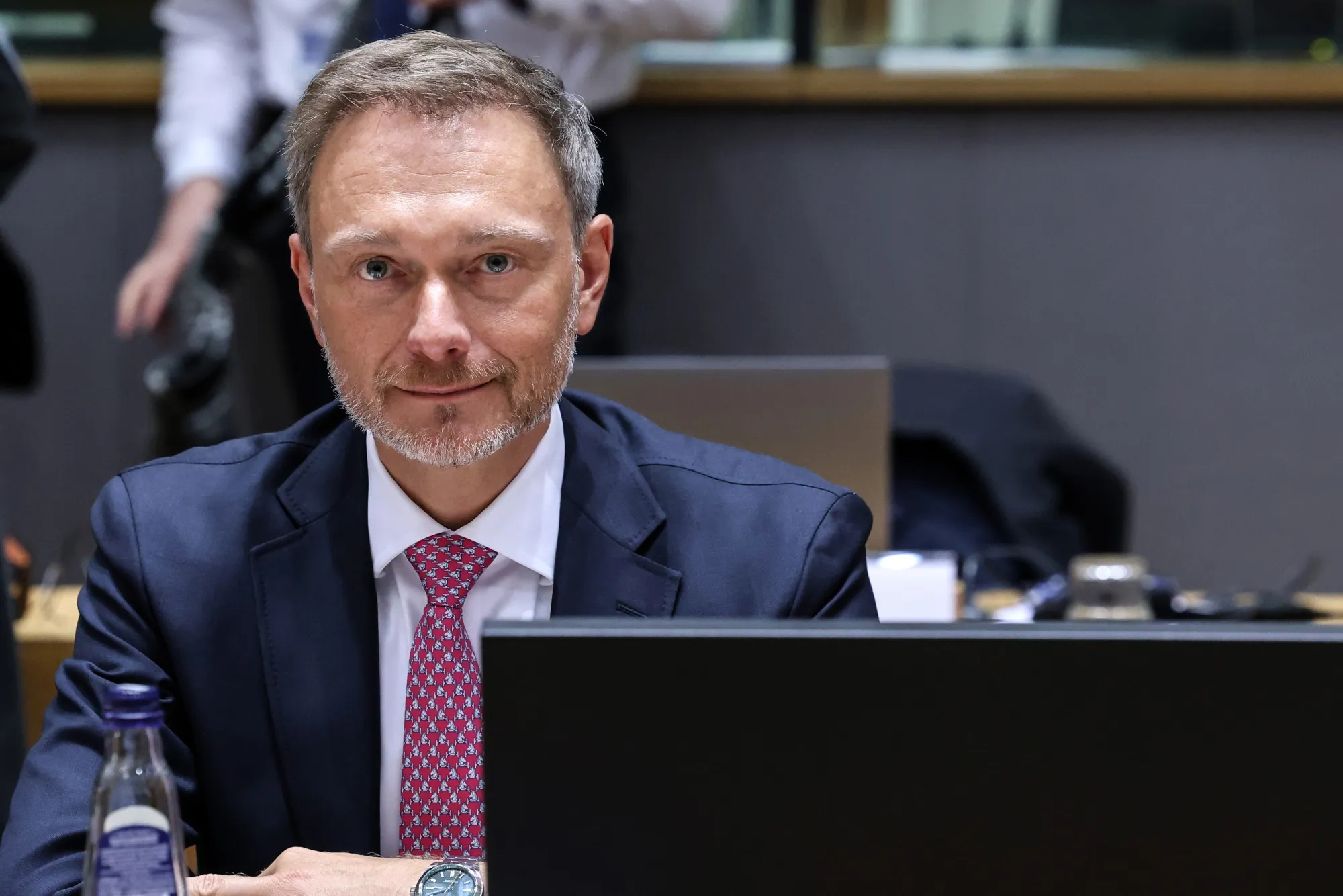 Christian Lindner in Brussels, Belgium, on March 13.