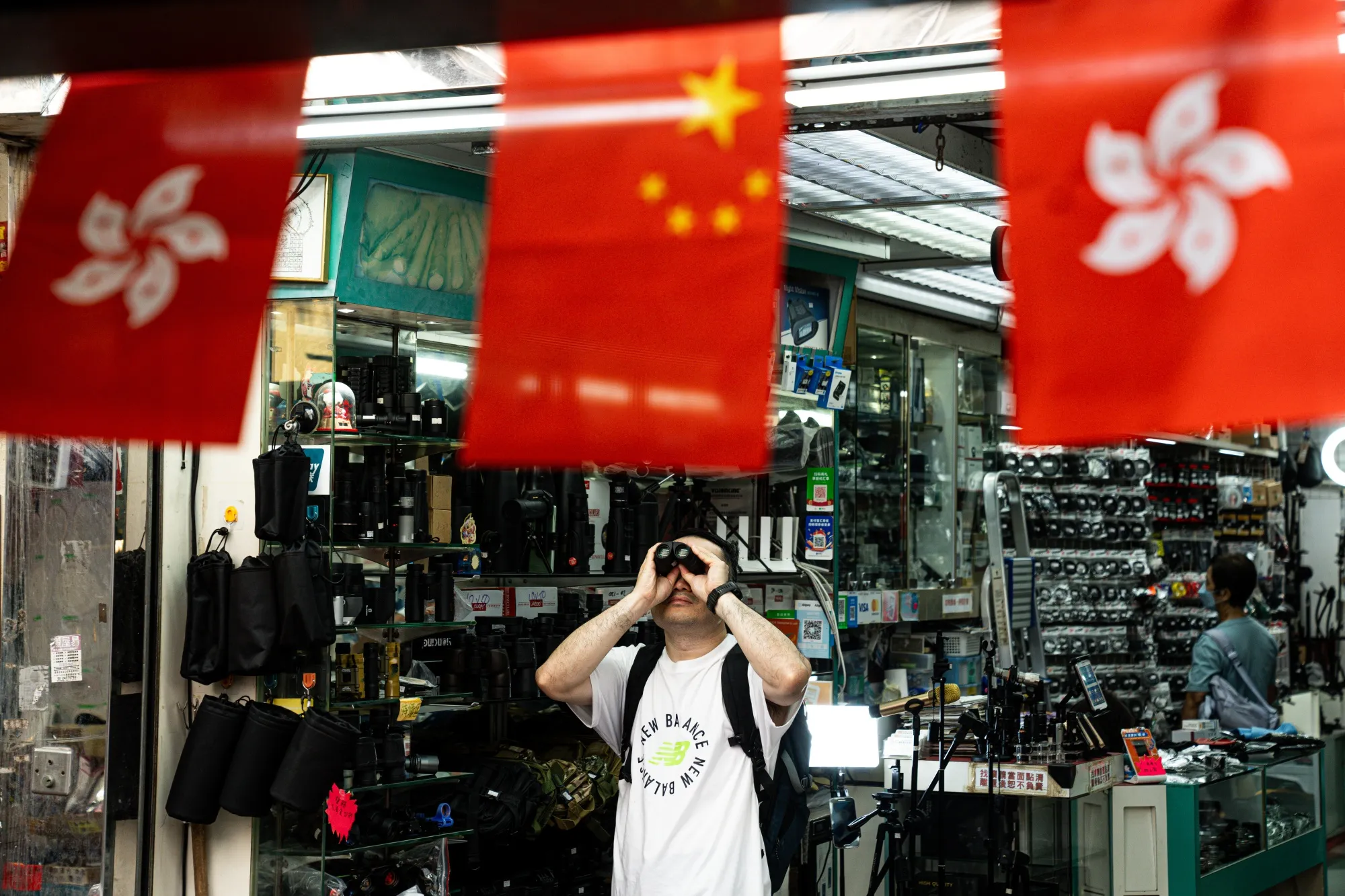 A tourist shops in Sham Shui Po district on Oct. 1.