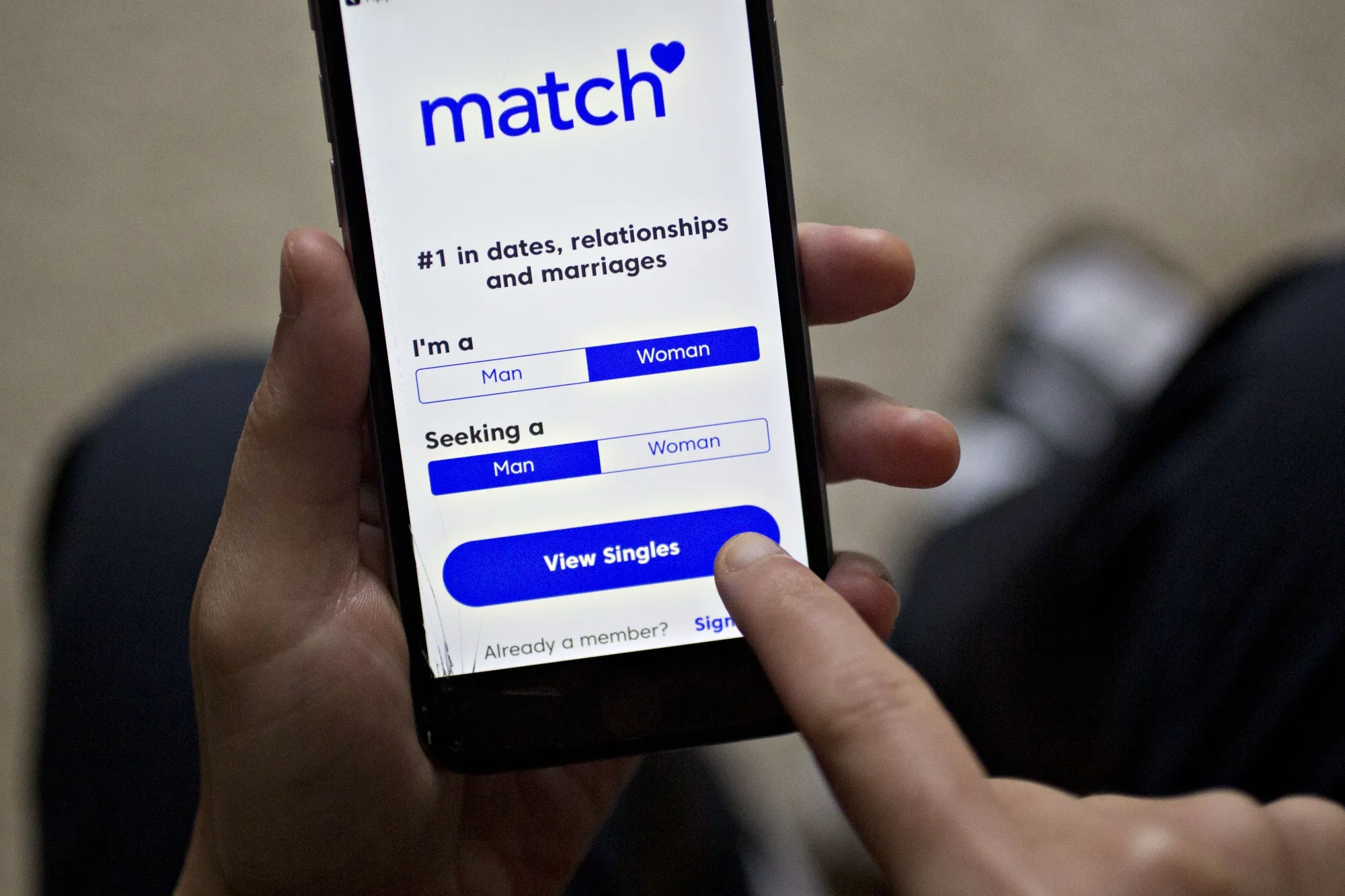 The Match dating application.