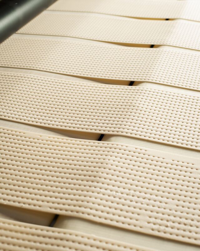 Freshly stippled matzo. 