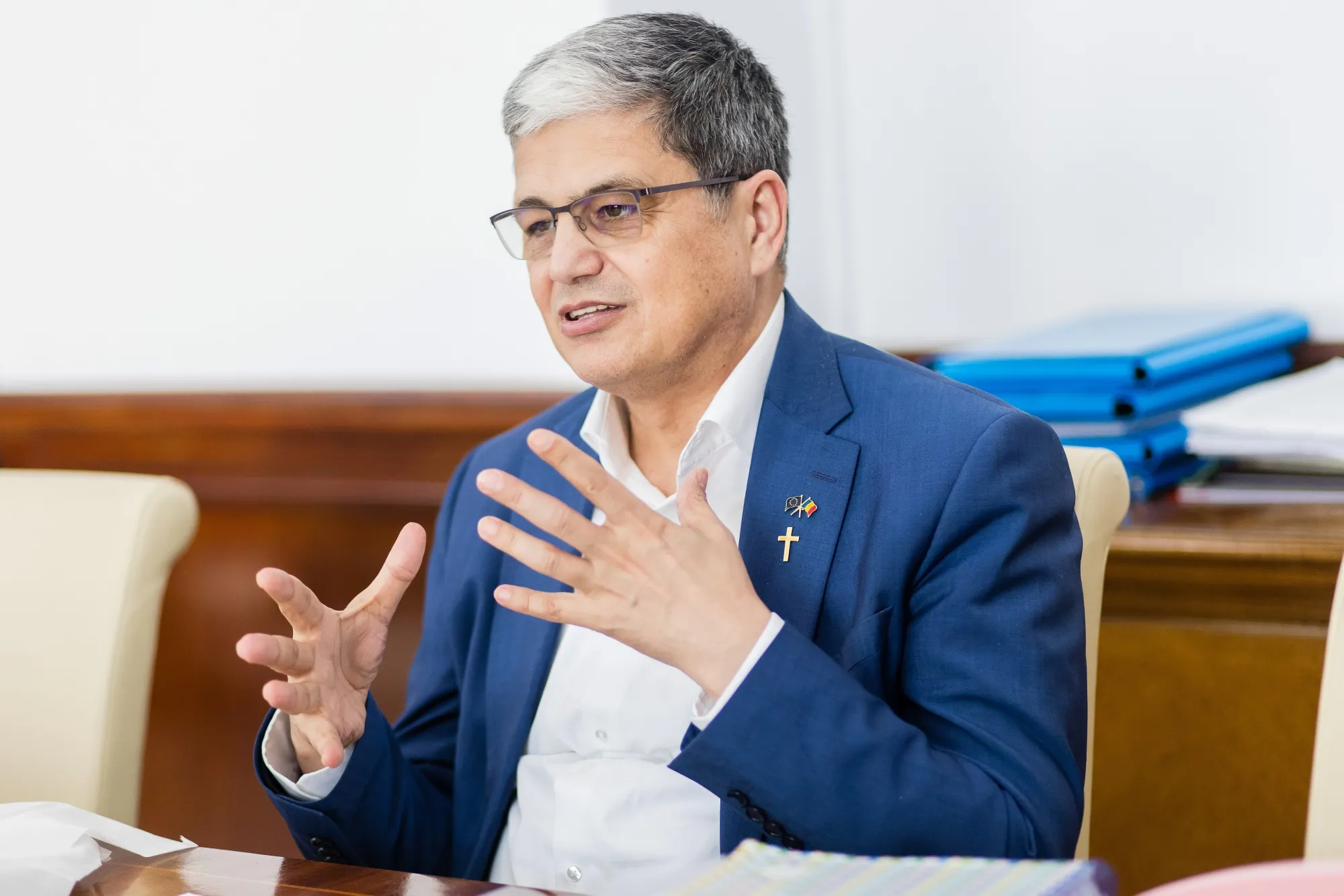 Marcel Bolos at his office on Feb. 19.