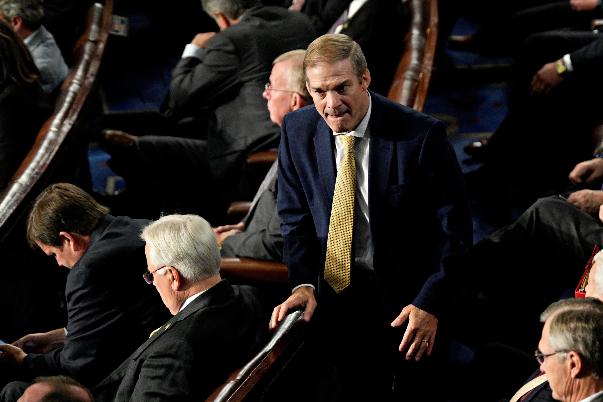 Representative Jim Jordan&nbsp;failed on the first ballot to win the US House speakership.