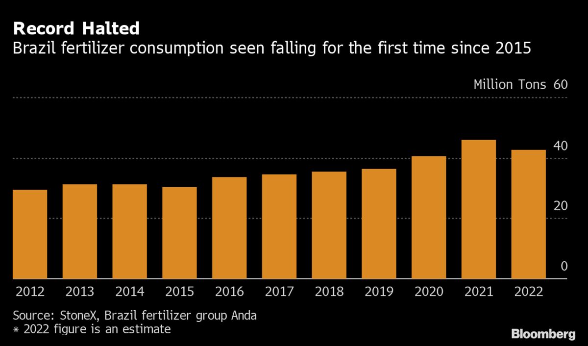 Inflation to Tamp Down Fertilizer Use in Top Importer Brazil Bloomberg