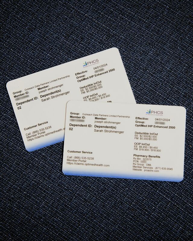 Health plan ID cards