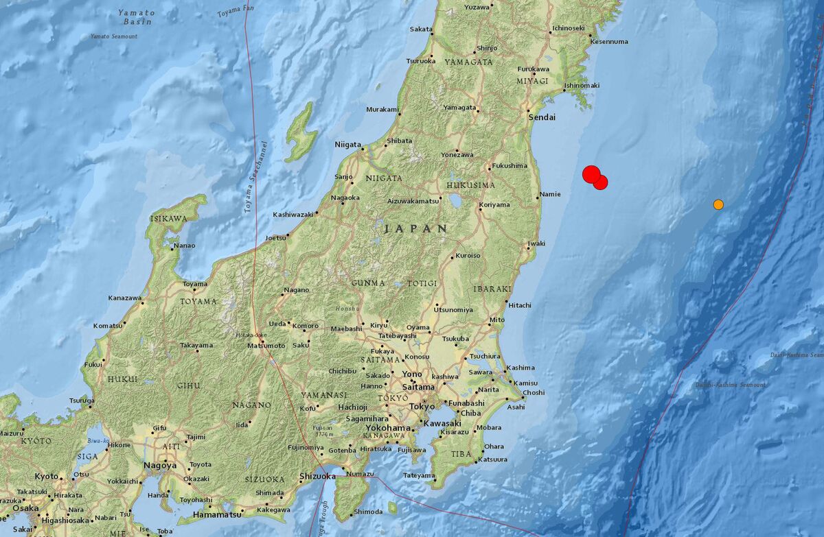 7.3 Earthquake Hits Coast of Japan Near Fukushima, Tsunami Alert Issued -  Bloomberg