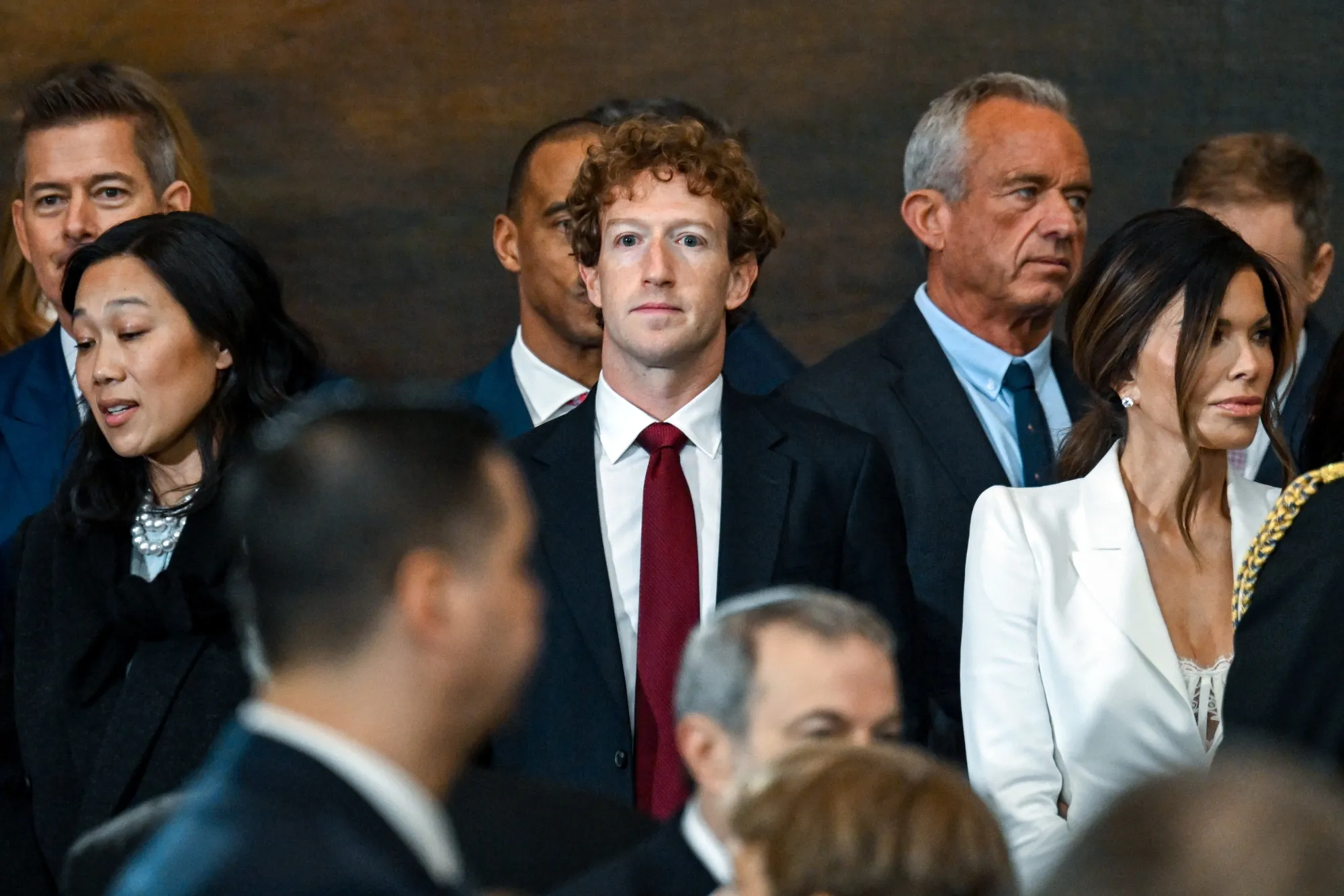 Mark Zuckerberg at Donald Trump’s Presidential Inauguration at the US Capitol Rotunda.
