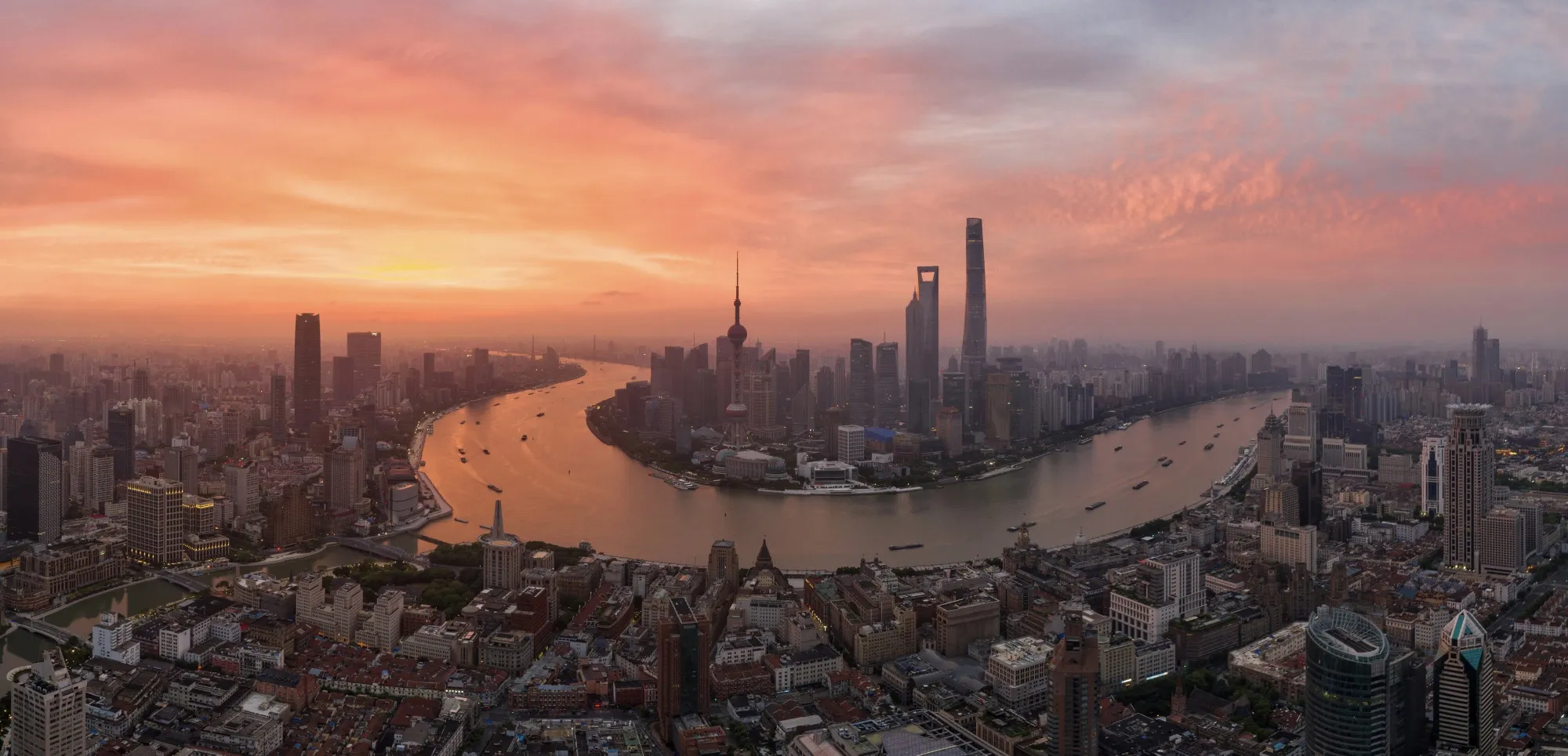 The Lujiazui Financial District&nbsp;in Shanghai.