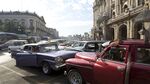 Taxi drivers await customers in central Havana on Jan. 17, 2013.
