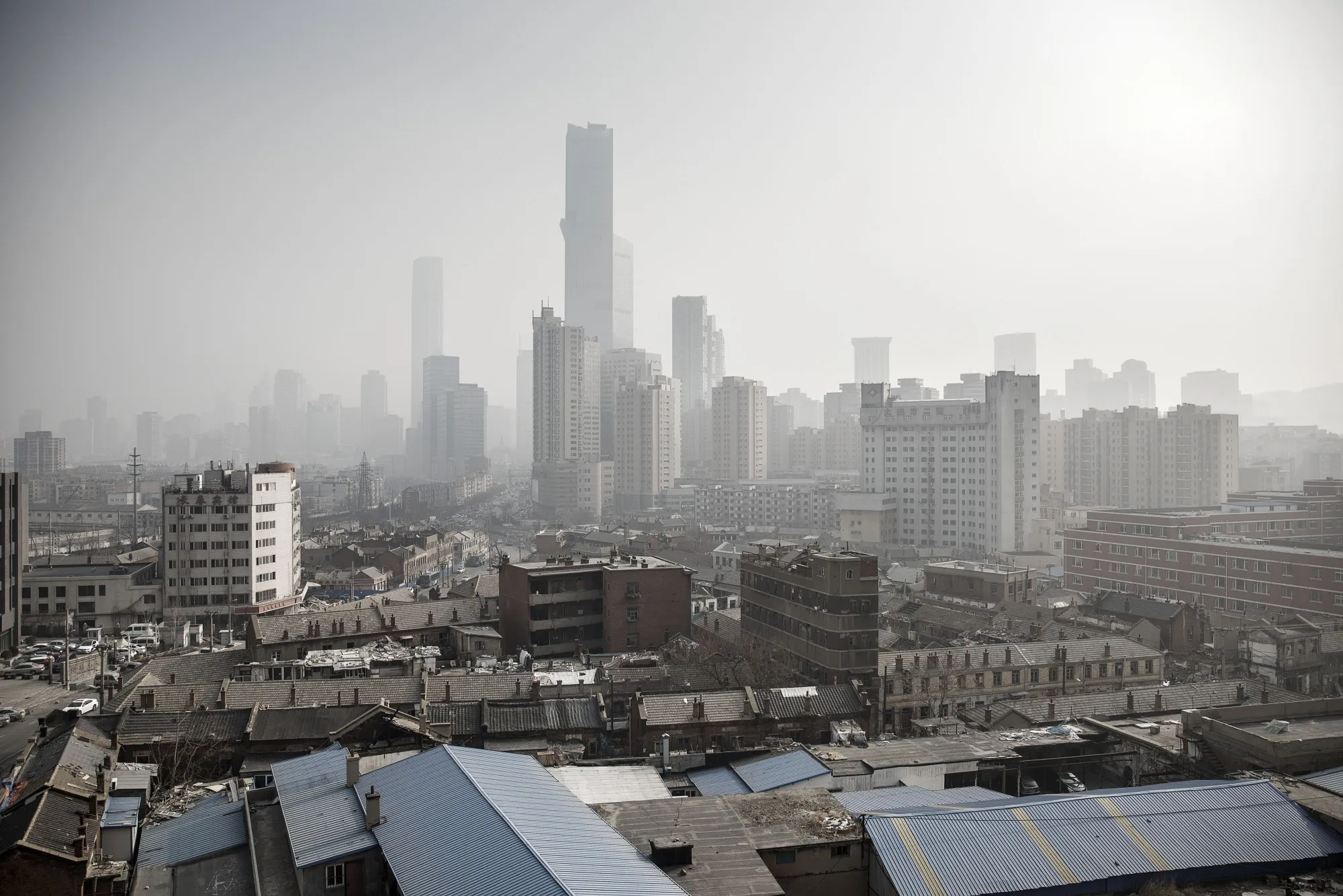 Buildings stand in Dalian, China.