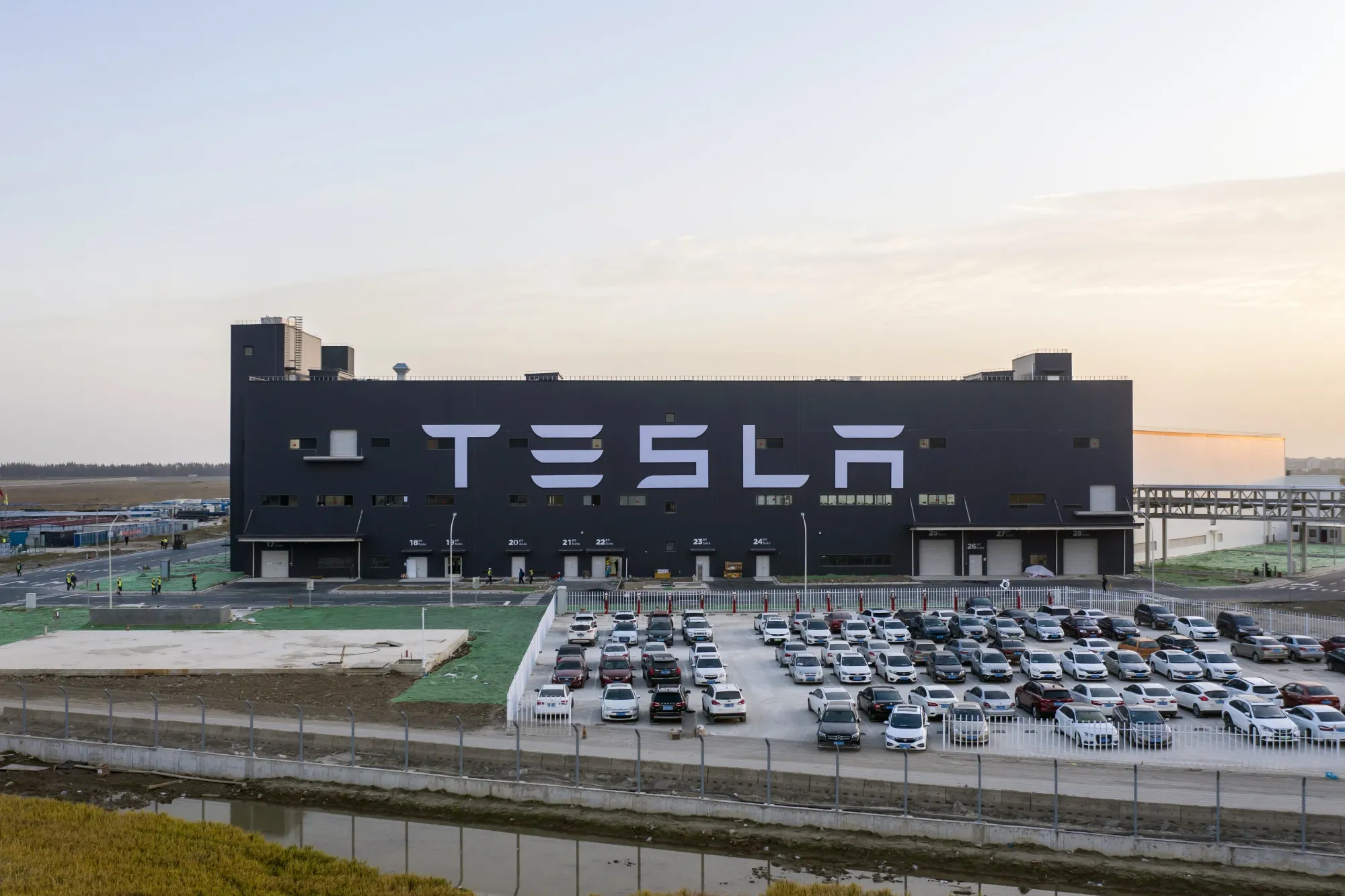 Tesla's factory in Shanghai.