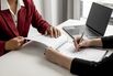 The job applicant is checking the resume with the Human Resources Department before taking the job interview with the department manager who has submitted the application. Job application ideas.