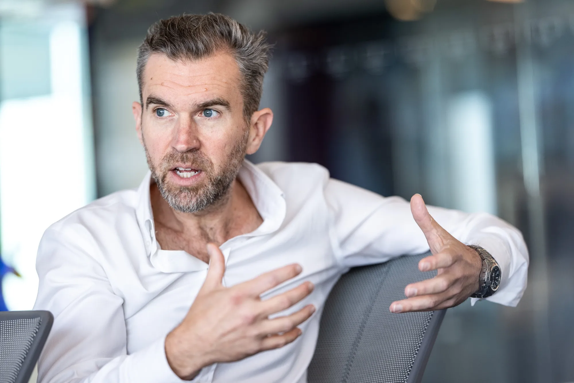 PsiQuantum CEO Jeremy O’Brien during an interview in Chicago on July 21.