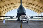Aid supplies loaded on to a military plane bound for Port Sudan, at Abu Dhabi International Airport on May 10.