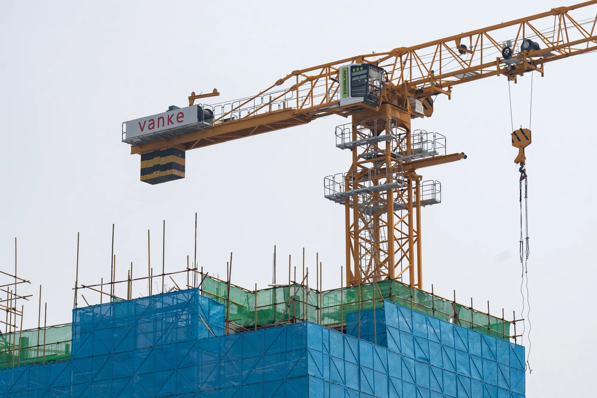 A building under construction at a China Vanke Co. development in Beijing.