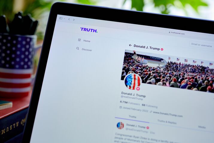 Truth Social As Trump's Social Media Company Approved To Go Public
