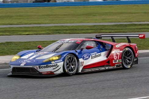 The No. 67 Ford GT, driven by Ryan Briscoe, Richard Westbrook, and Stefan Mucke during the race.