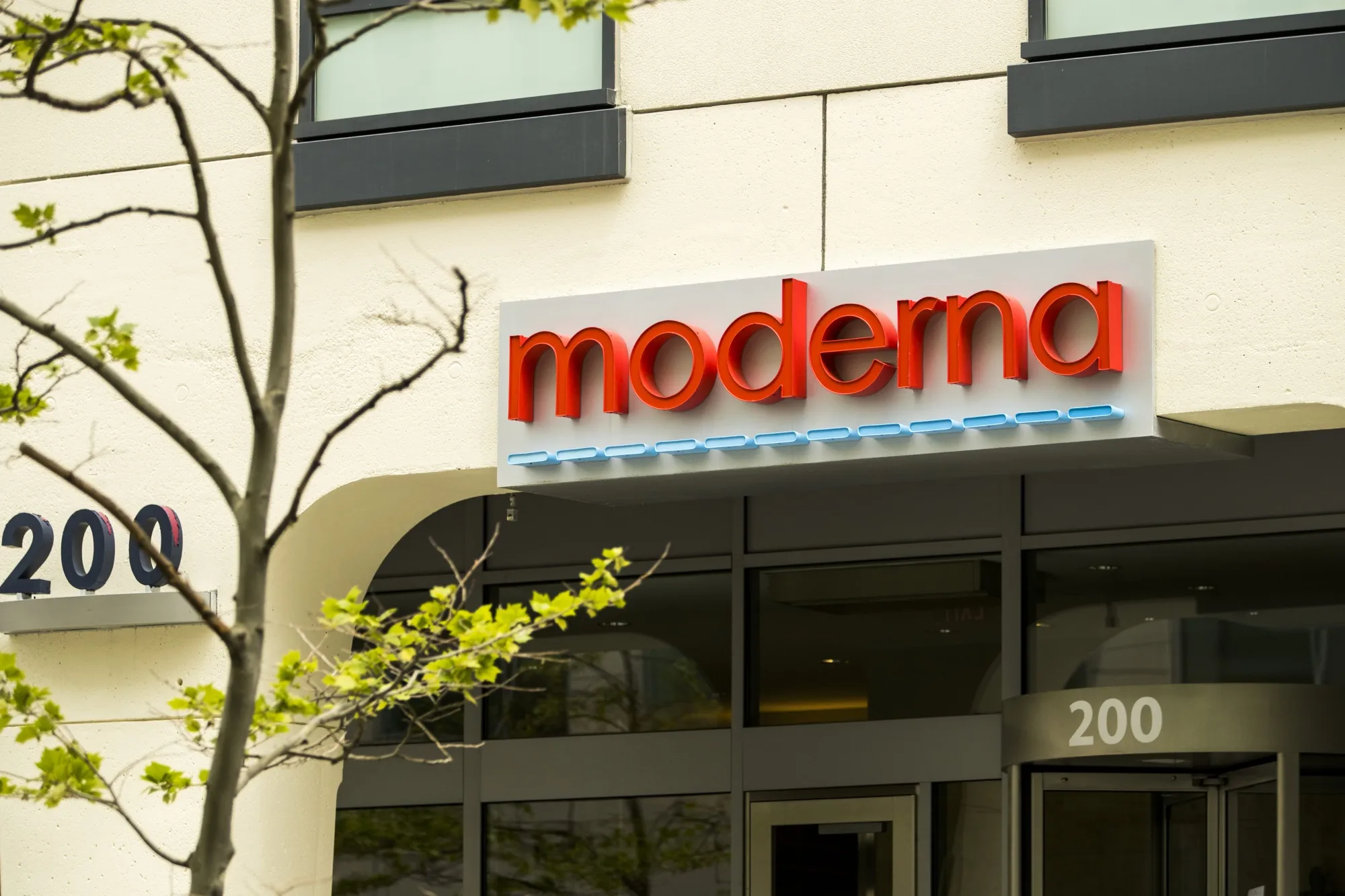 Moderna headquarters in Cambridge, Massachusetts.