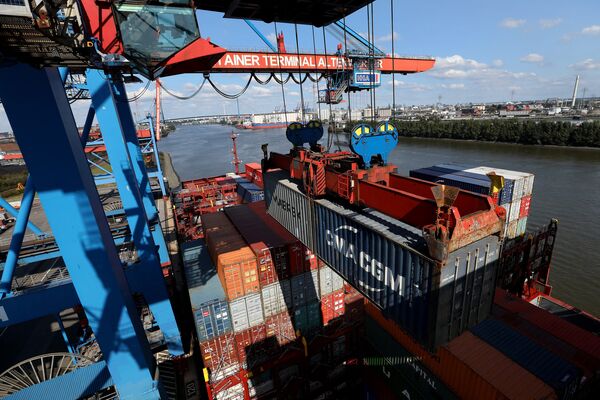 Hapag Lloyd AG At Hamburg Port As Container Shipping Peaks