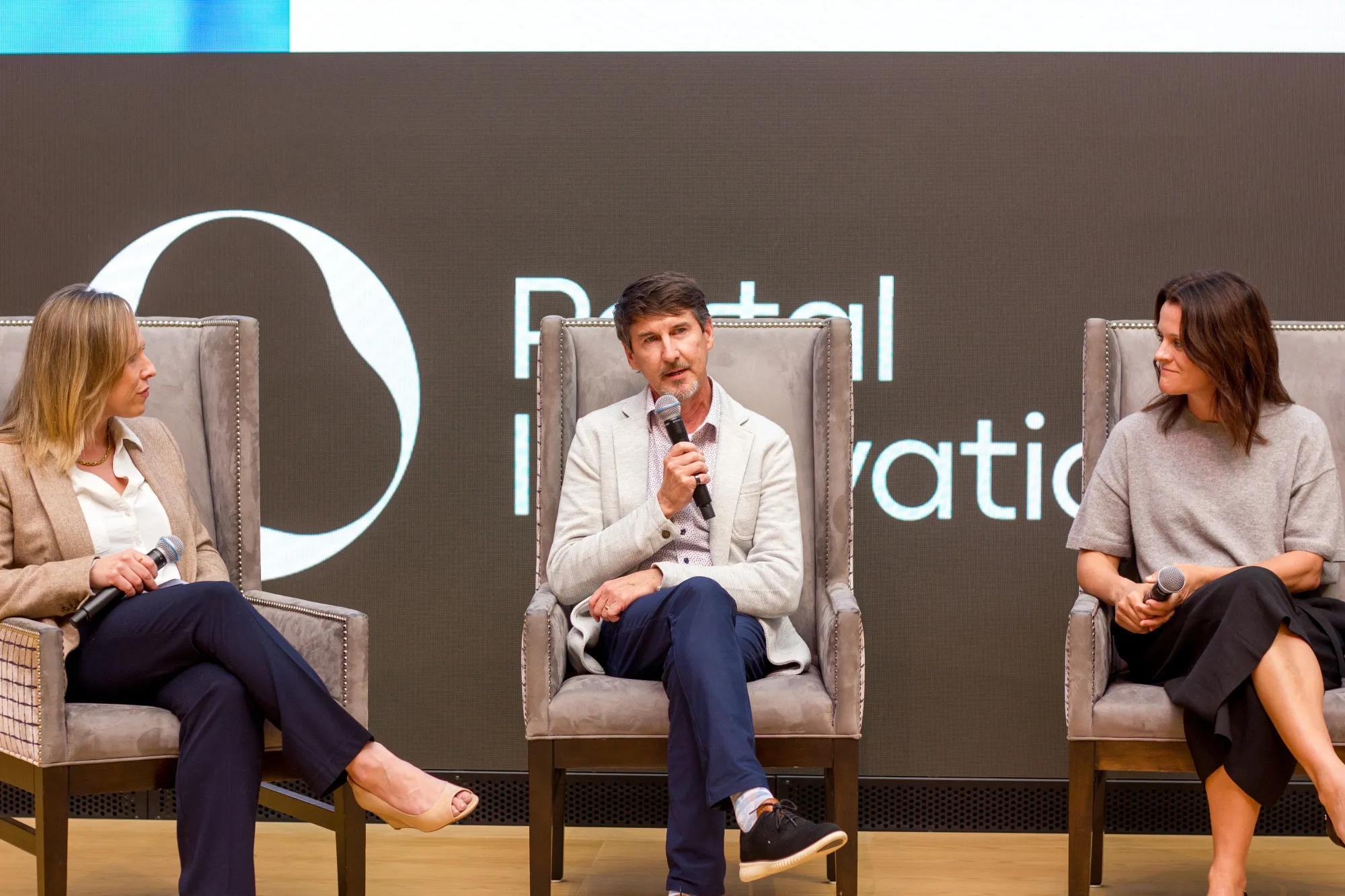 Portal innovations CEO John Flavin, center.