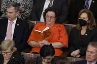 Rep. Katie Porter (D-Calif.) shown on the House floor Jan. 6, 2023.