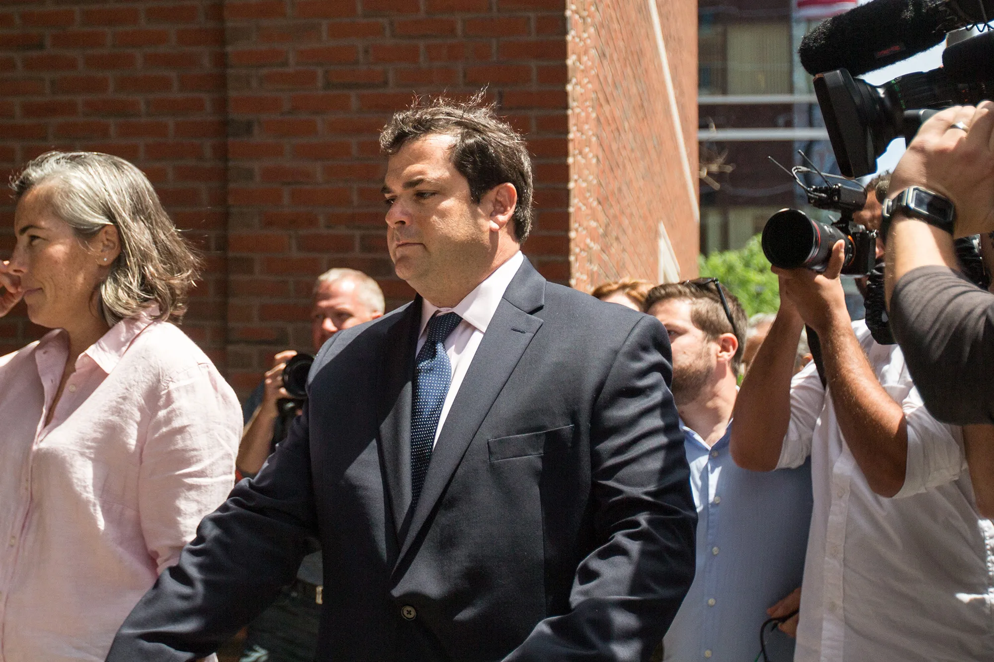 John Vandemoer walks into the John Joseph Moakley United States Courthouse in Boston on June 12, 2019.
