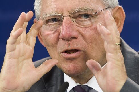 German Finance Minister Wolfgang Schaeuble