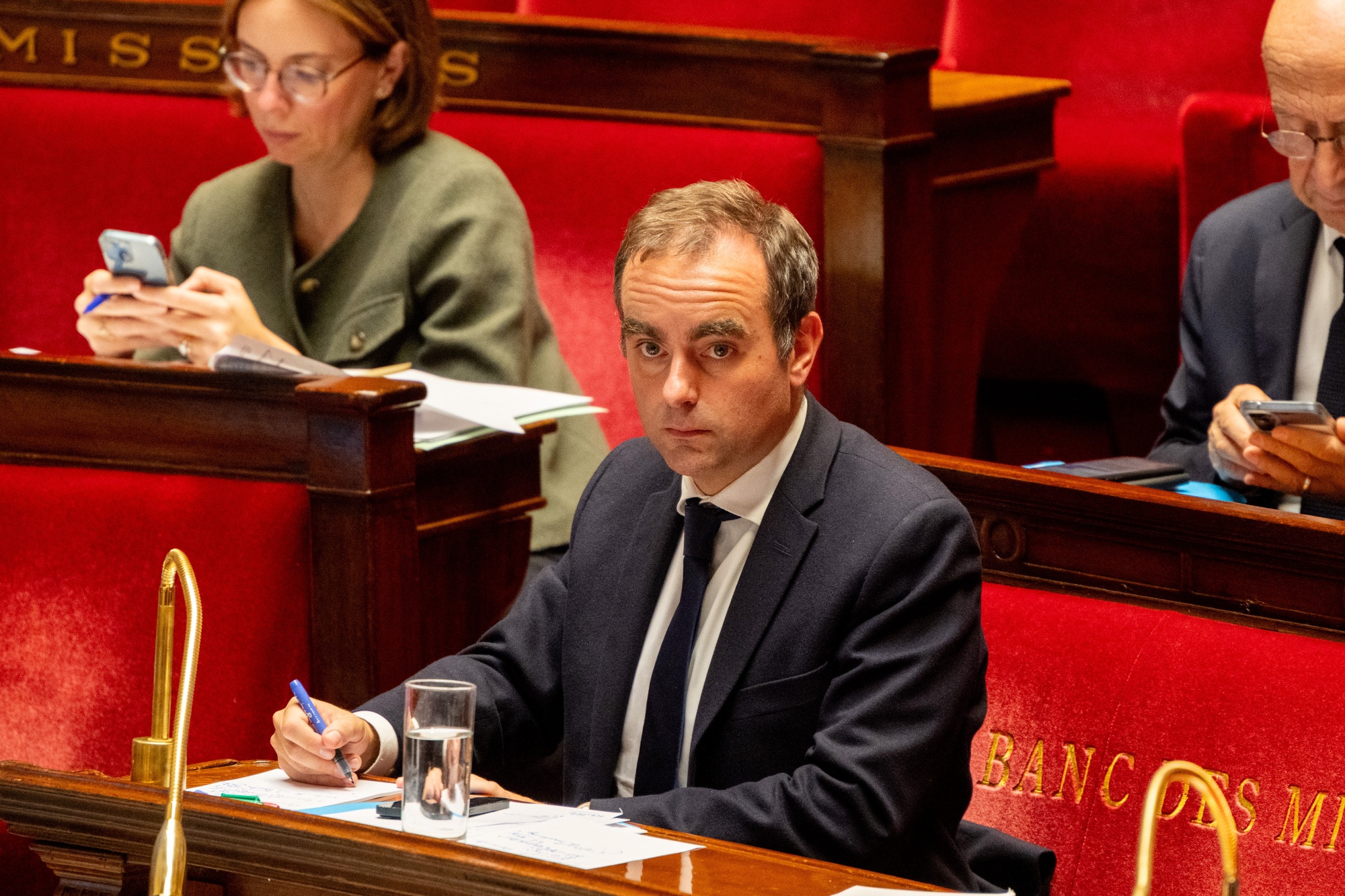 France's prime minister&nbsp;Sebastien Lecornu&nbsp;following the presentation of his 2026 budget at the National Assembly in Paris on Oct. 14.
