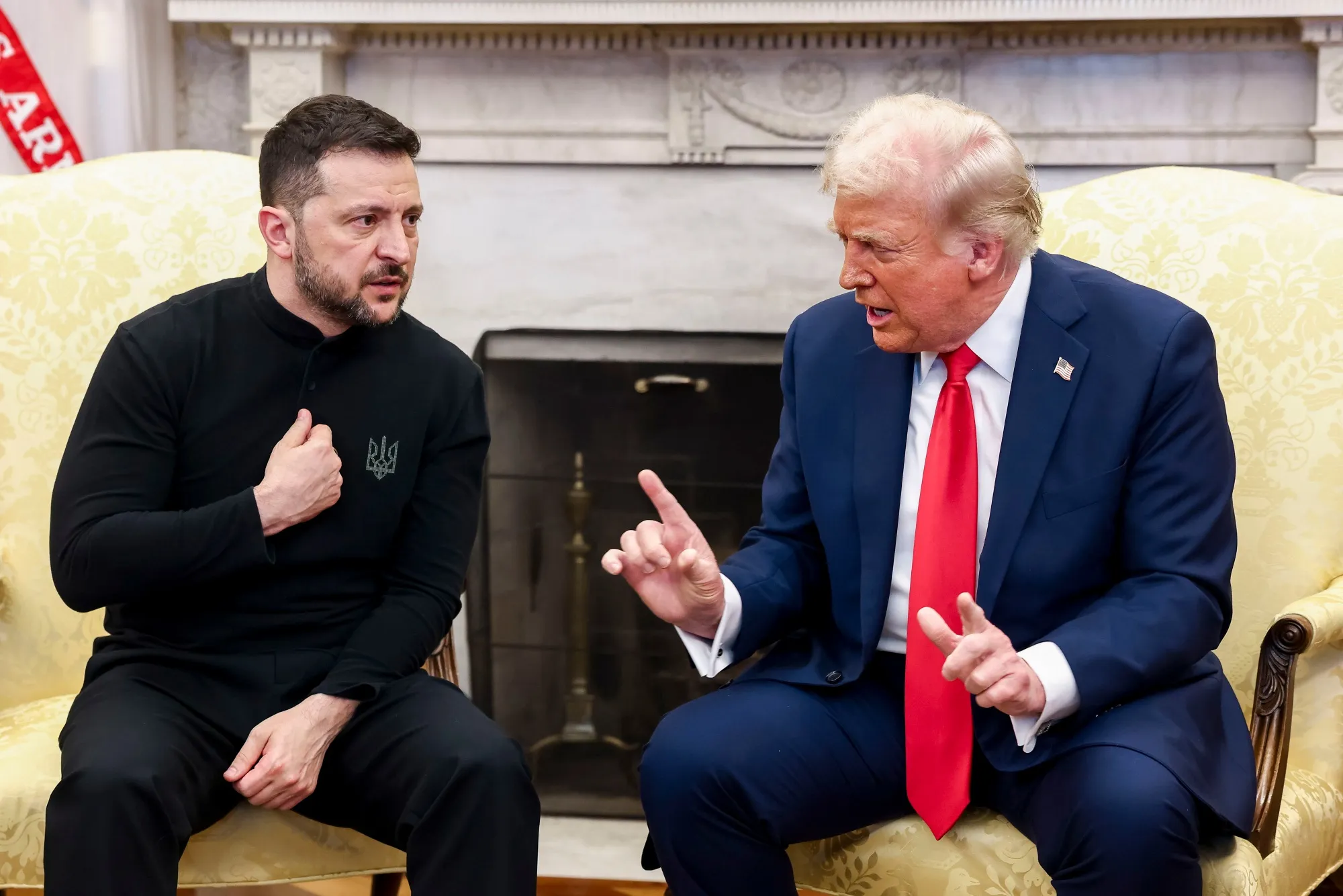 Volodymyr Zelenskiy and Donald Trump.
