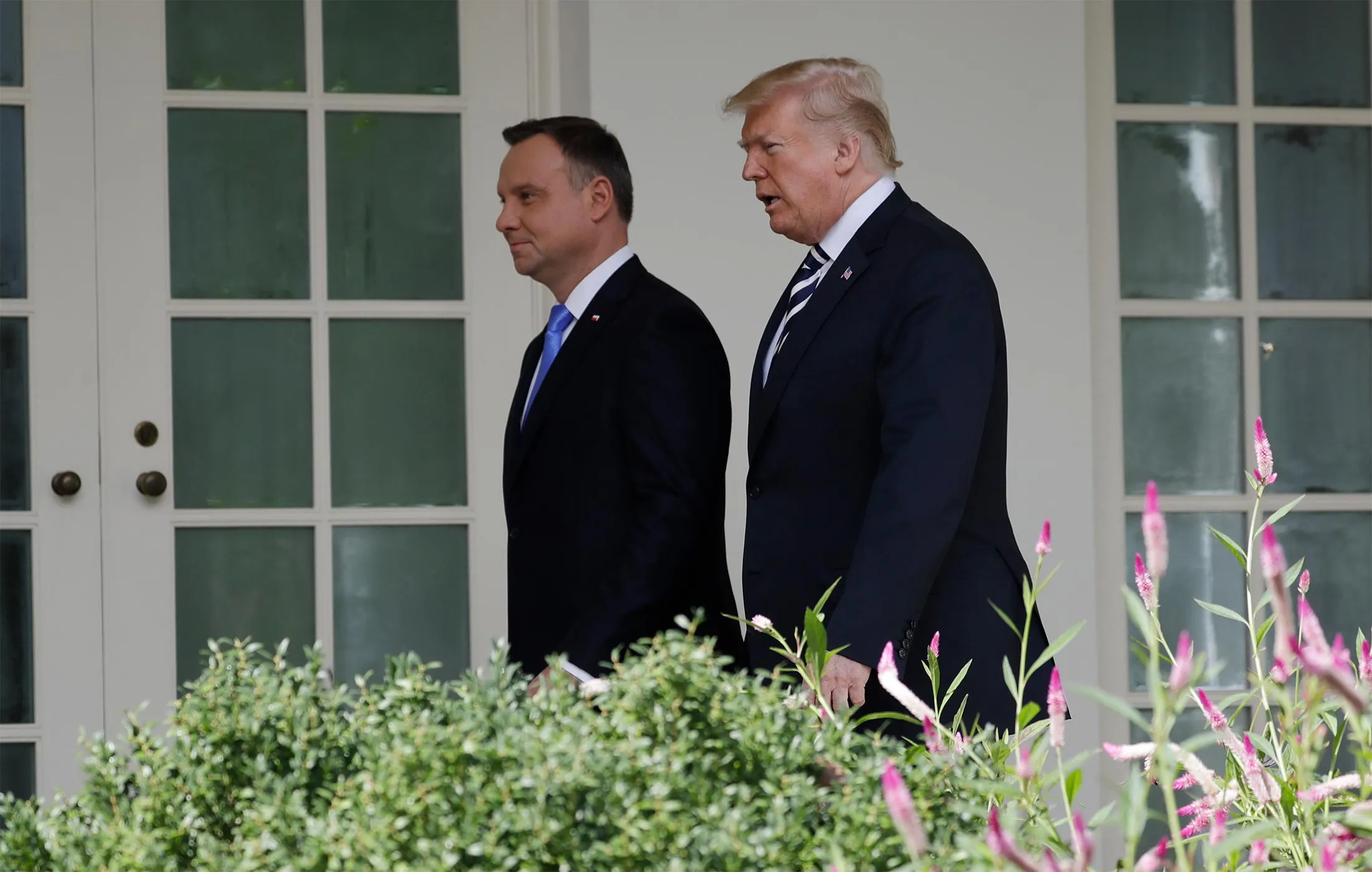 President Donald Trump meets with Polish President Andrzej Duda at the White House on Sept. 18.