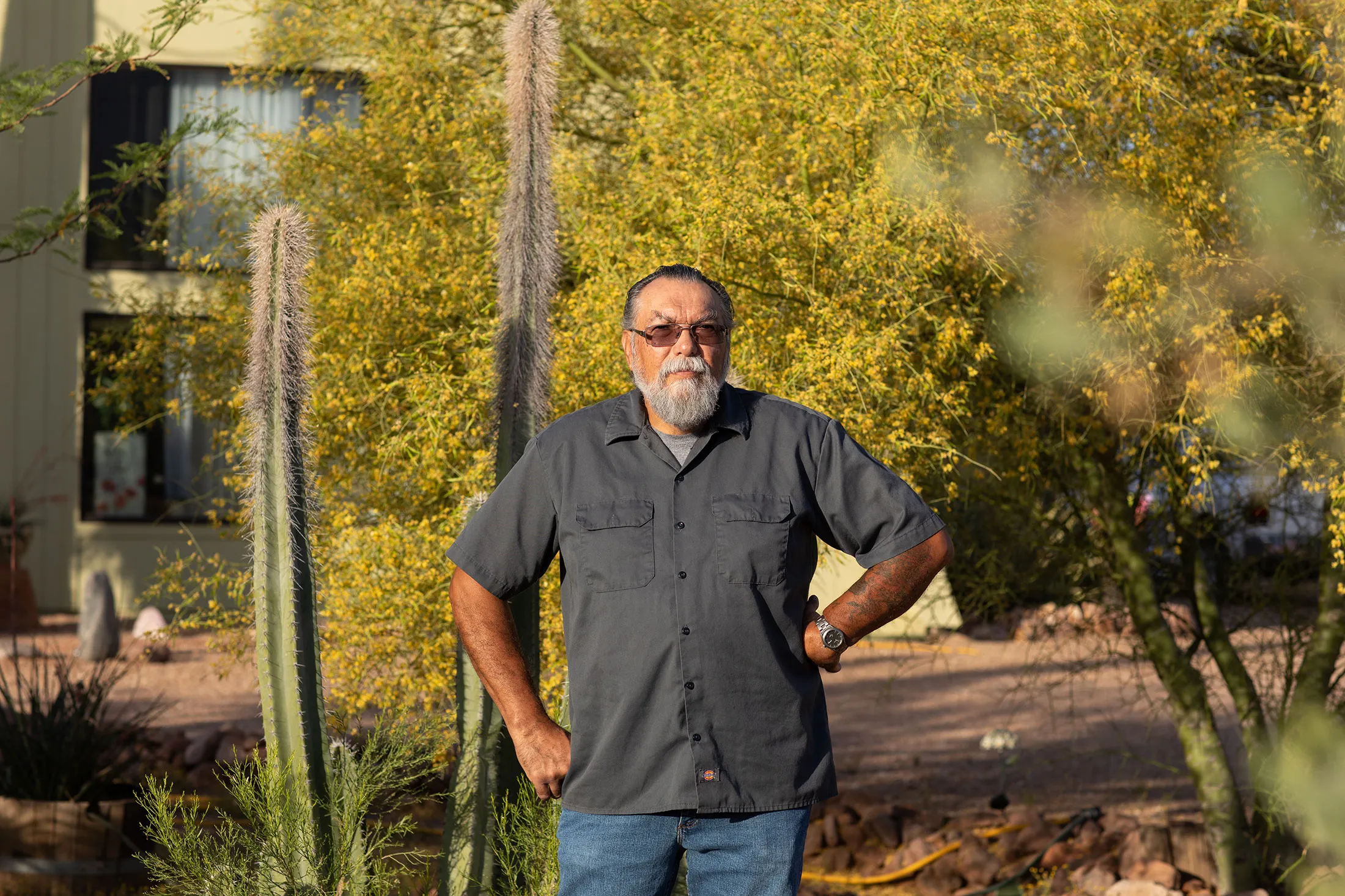 Joe Ely, of the Pyramid Lake Paiute tribe, at home in Apache Junction, Ariz.