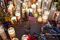 LAS VEGAS, NV - OCTOBER 3: A U.S. flag is placed in the middle of flowers and candles at a vigil that was held for the victims along the Las Vegas Strip a day after 59 people were killed and more than 500 wounded at the Route 91 Harvest Country Music Festival on Monday, October 2, 2017, in Las Vegas, NV. (Photo by Salwan Georges/The Washington Post via Getty Images)