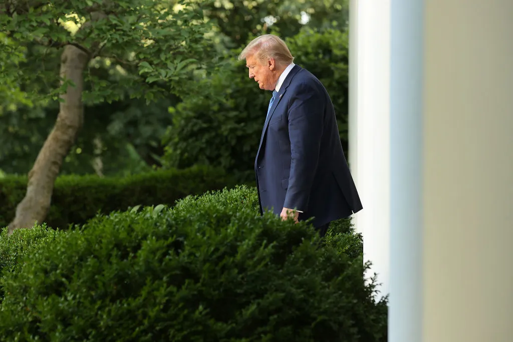 President Trump Holds A Press Briefing At The White House