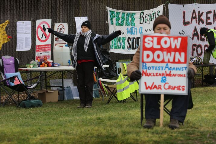 Peace Camp Protest At U.S Air Base In Lakenheath