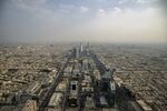 RIYADH, SAUDI ARABIA - OCTOBER 31: The Skyline of Riyadh is seen on October 31, 2023 in Riyadh, Saudi Arabia. Saudi Arabia is set to host the men's 2034 World Cup after Fifa confirmed it was the only bidder for the tournament. (Photo by Justin Setterfield/Getty Images)