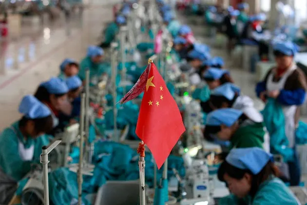 Workers at a clothing factory on Nov. 1, 2012 in Huaibei, China