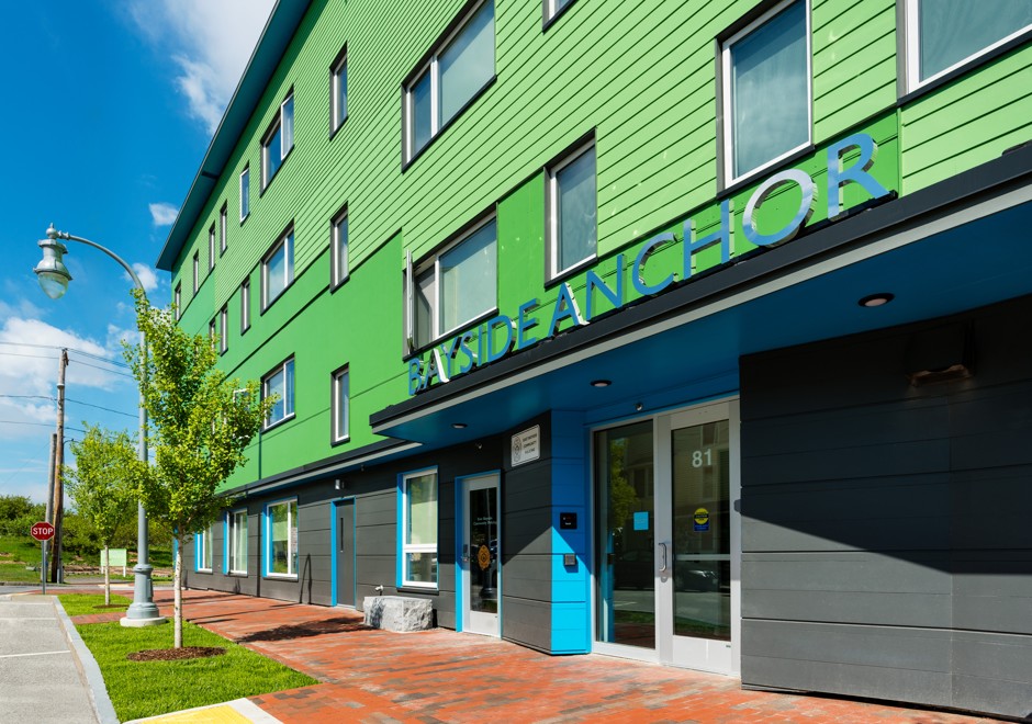 Opened in 2017, Bayside Anchor has 36 affordable and nine market rate units. It was the first new apartment building the Portland Housing Authority in Maine had constructed in 45 years.