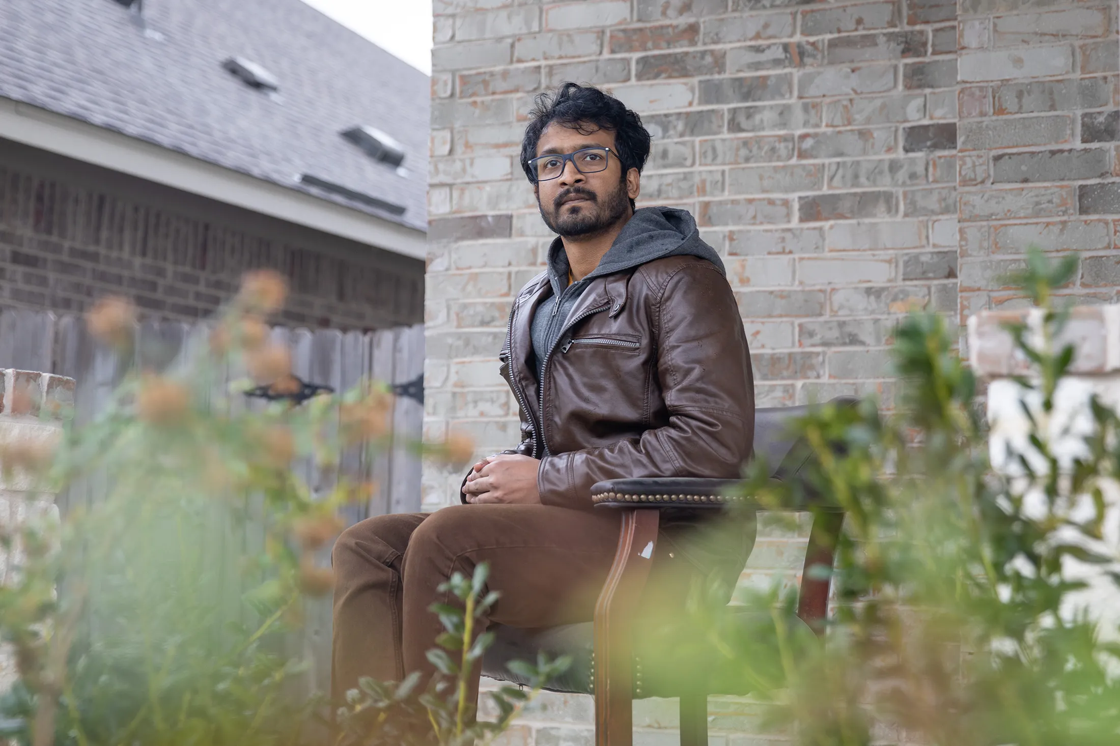 Sanjay in front of his home in Texas.