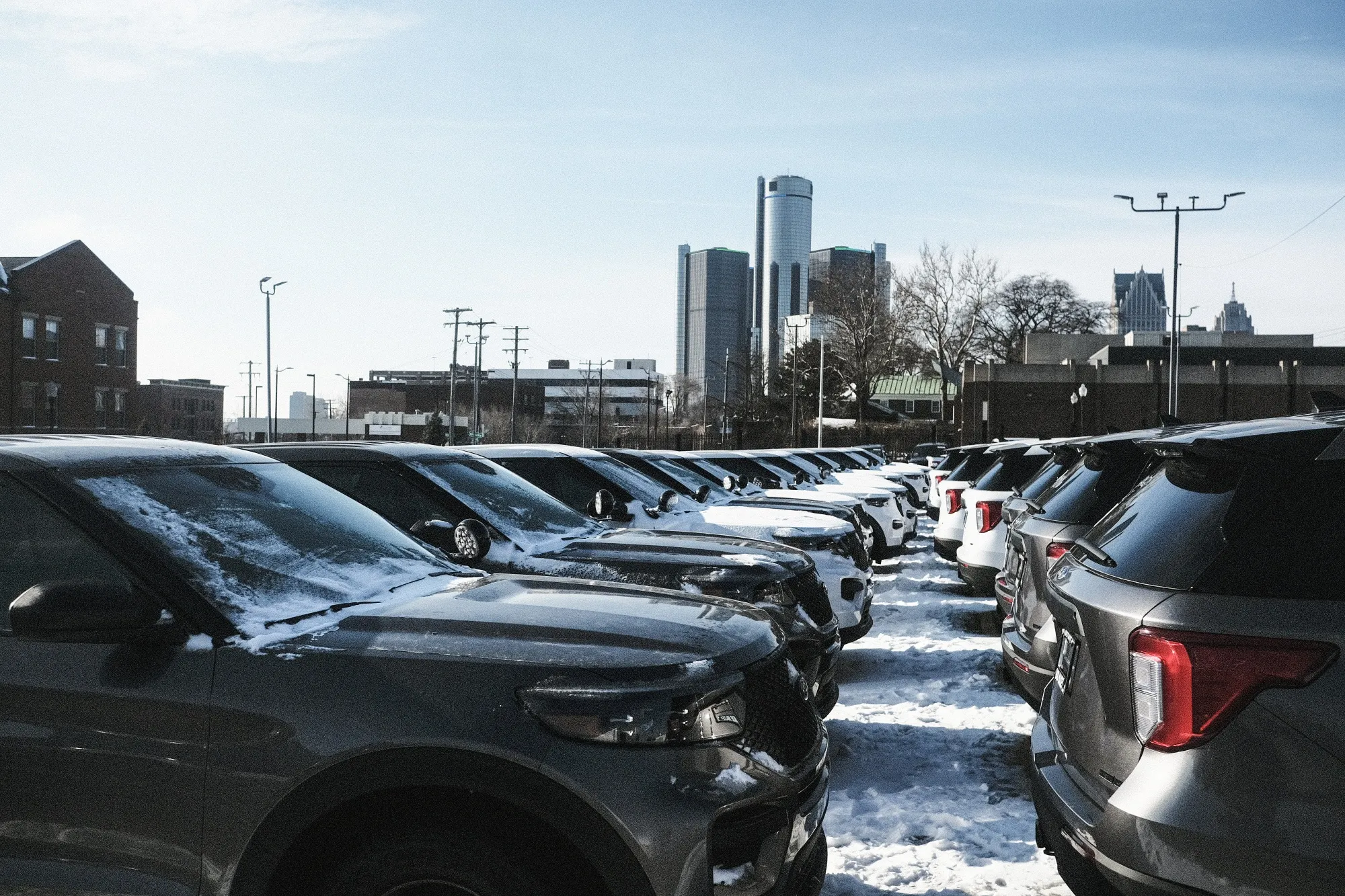 Used vehicles for sale on Jan. 4&nbsp;at a&nbsp;dealership in Detroit.