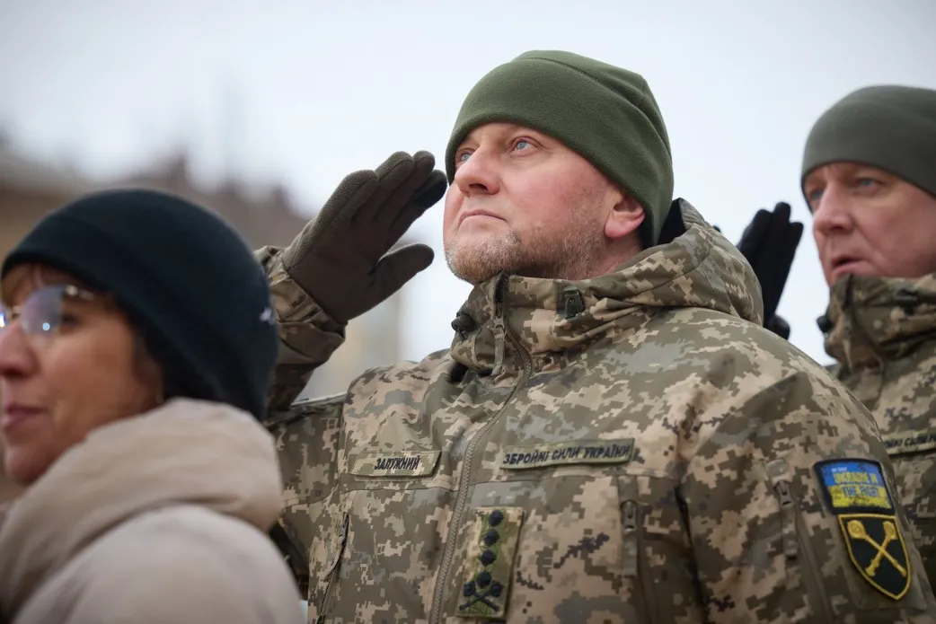 Valeriy Zaluzhnyi participates in a state event on the anniversary Russia's invasion of Ukraine, on Feb. 24, 2023.
