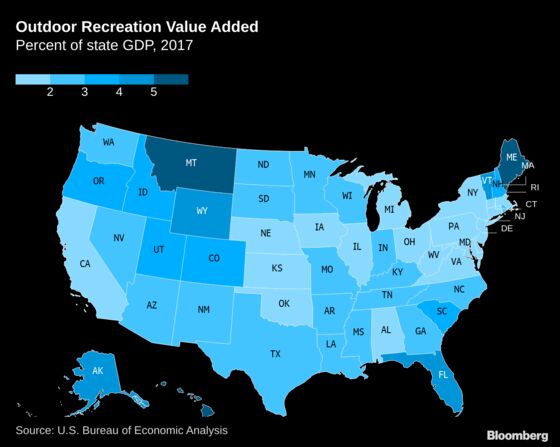 Hawaii, Montana, Maine Economies Rely Most on Outdoor Recreation