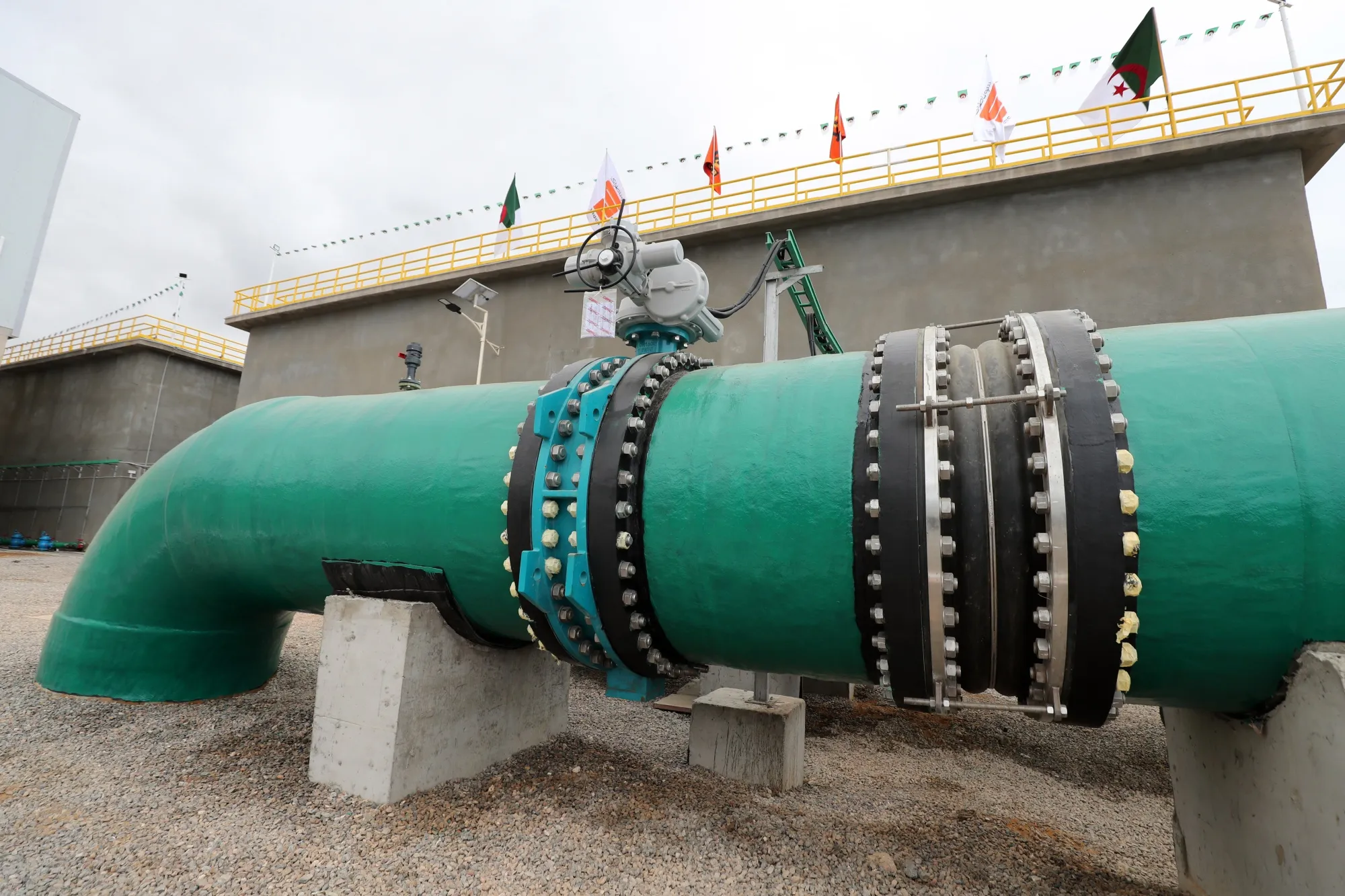 A seawater desalination plant in Oran, Algeria.