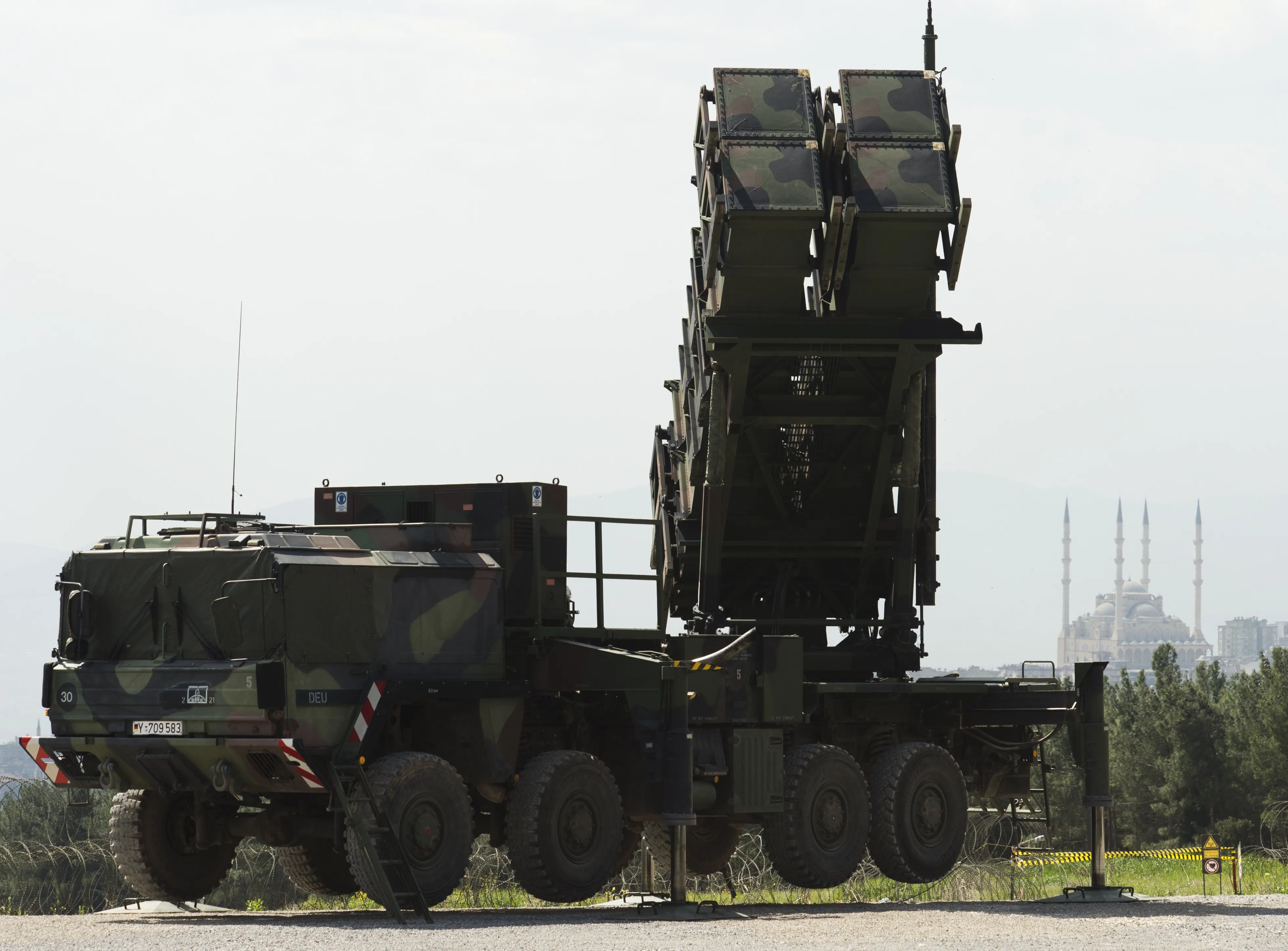 A German Patriot anti-missile launcher