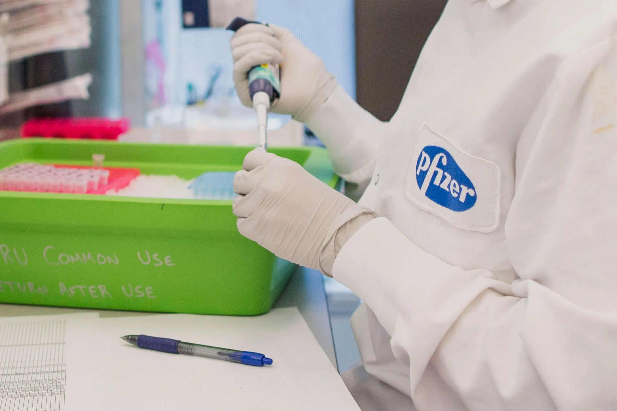 A Pfizer employee.
