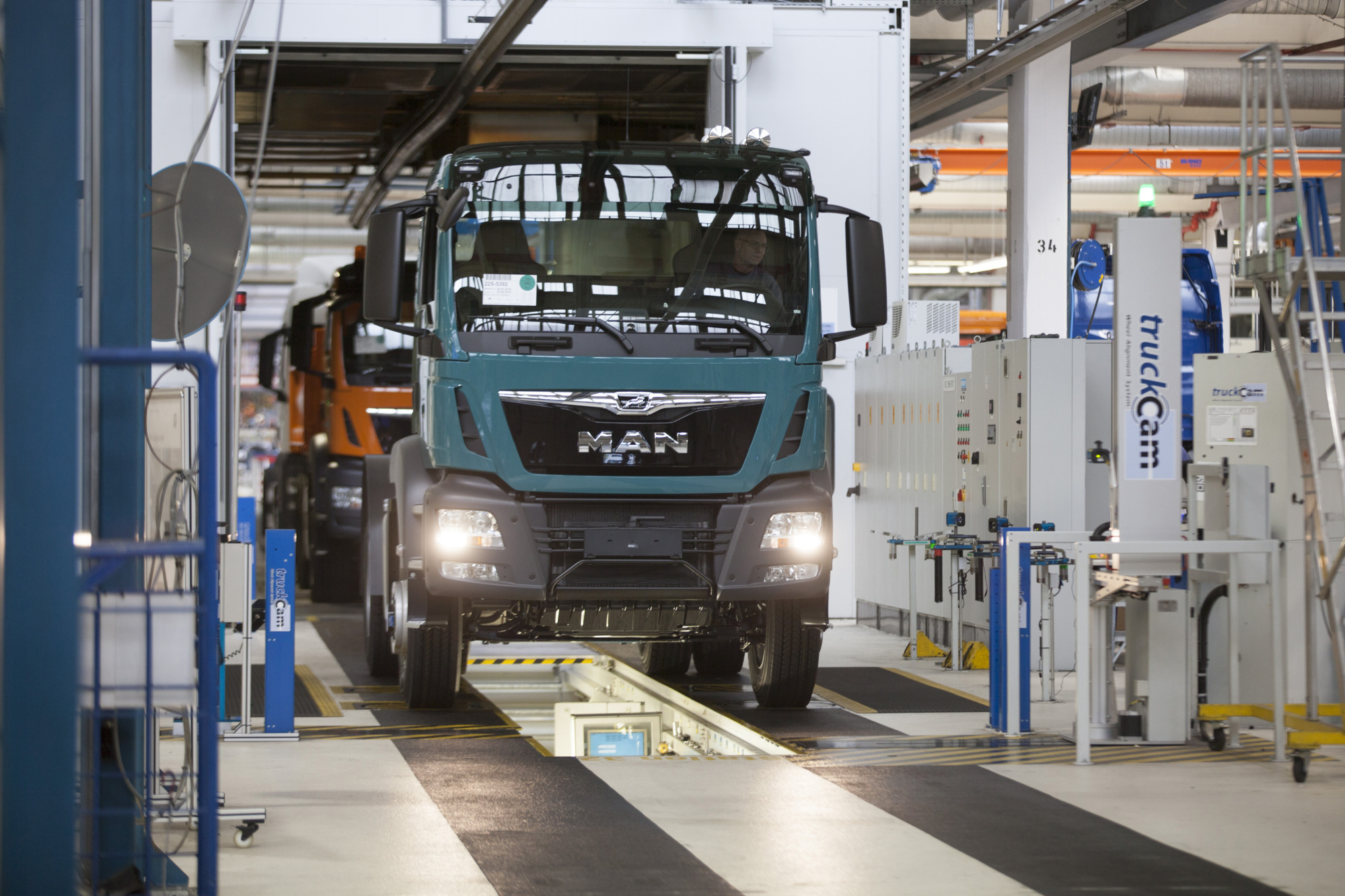 Vehicle Assembly Line Inside A MAN SE Factory Ahead of Volkswagen AG Truck Unit IPO 