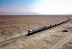 FCAB trains transport copper concentrate and cathodes across the Atacama desert in Chile.
