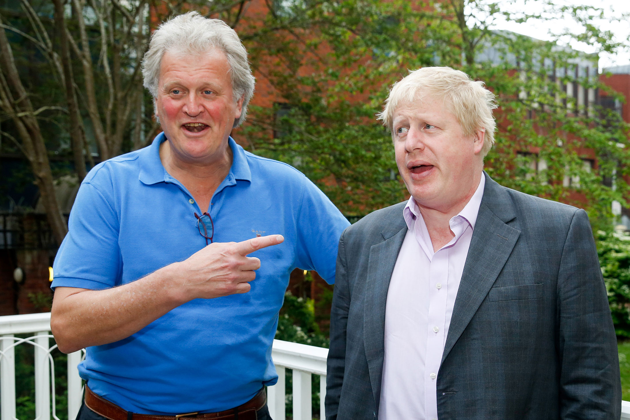 JD Wetherspoon Chairman Tim Martin and Boris Johnson, former mayor of London.
