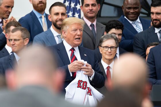 Trump Meets Mostly White Group of Red Sox Players After World Series Win