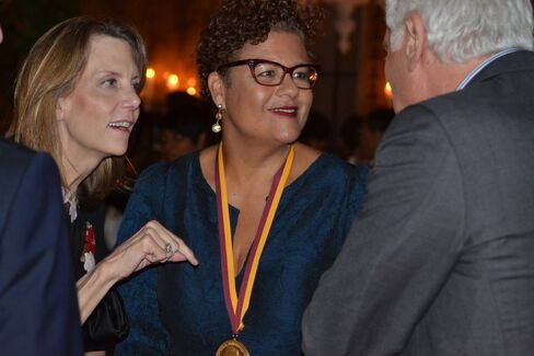 Catie Marron, Elizabeth Alexander and Jon LaPook