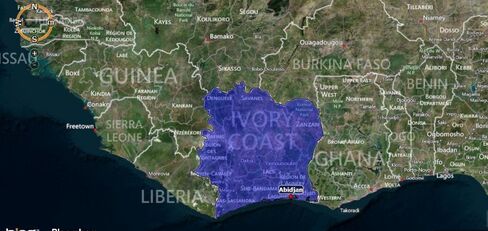 MAP: Ivory Coast